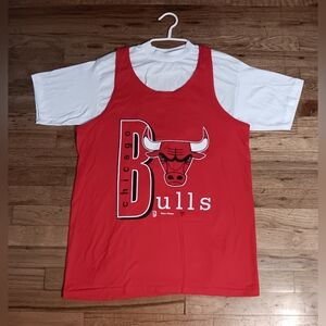 vintage Chicago Bulls tank Top with white t-shirt DEADSTOCK Single Stitch new